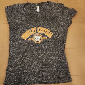 Jerzees Orange and Gray Fitted Short Sleeve Tee